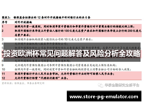 投资欧洲杯常见问题解答及风险分析全攻略
